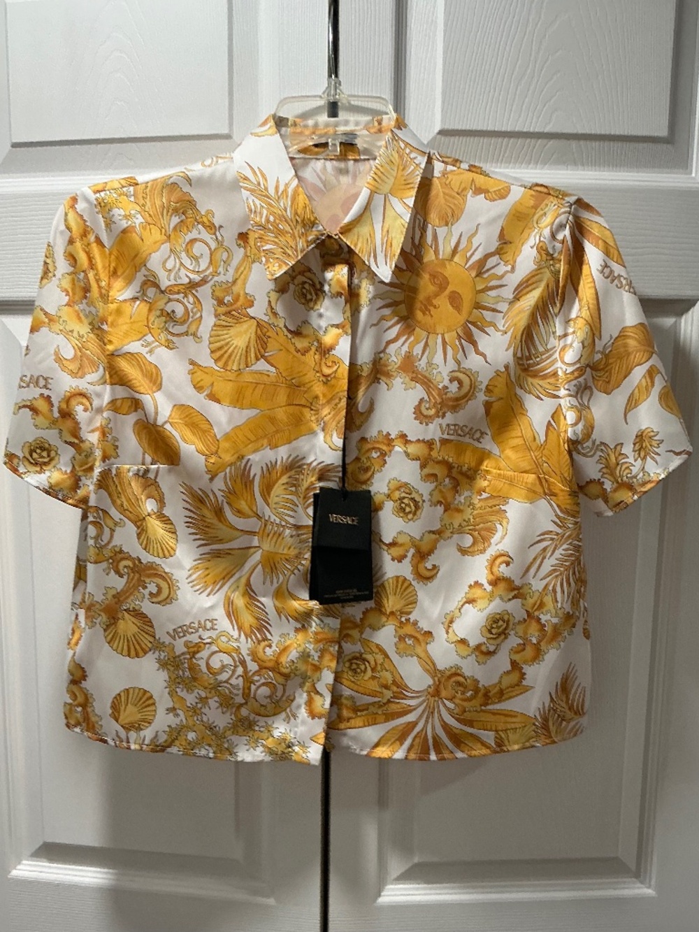 Versace baroque silk blouse size 46 New season